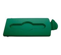 Rubbermaid Commercial Products Slim Jim® Station de Recyclage Couvercle Fermé | Solution Modulaire pour Collecte Sélective en Zone Accueil ou Service | Vert | 2007884