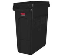 Rubbermaid Poubelle à pédale Slim Jim 50 L Noir Noir