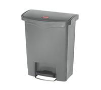 Rubbermaid Commercial Products Streamline Conteneur Pédale À Déchets 30 L Gris - Poubelle Compacte Avec Couvercle Silencieux Pour Usage Médical Ou Domestique - 1883600