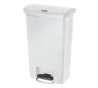 Rubbermaid Commercial Products Streamline Conteneur Pédale À Déchets 50 L Blanc - Bac À Fermeture Silencieuse Et Ouverture Mains Libres Pour Déchets Médicaux En Milieu Hospitalier - 1883557