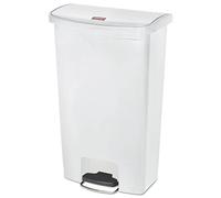 Poubelle à pédale frontale large blanche 68L Slim Jim Step-On PRODUIT RETIRE - Polyéthylène 6800 cl Blanc