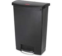 Rubbermaid Commercial Products Streamline Conteneur Pédale À Déchets 90 L Noir - Bac Slim Avec Couvercle Silencieux Et Ouverture Sans Contact Pour Déchets Médicaux - 1883615