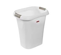 Rubbermaid Corbeille à déchets blanche à couvercle ouvert, 15 litres, pour cuisine, maison, bureau
