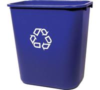Rubbermaid Corbeille à papier 12,9 litres rectangulaire PE bleu