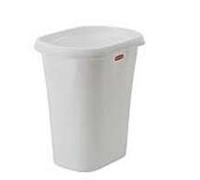 Rubbermaid Corbeille à papier avec couvercle ouvert Blanc 9,5 l