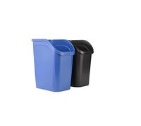 RUBBERMAID Lot de 2 corbeilles à déchets sous comptoir 9,4 g, bleu et noir pour déchets à double flux et recyclage, résine