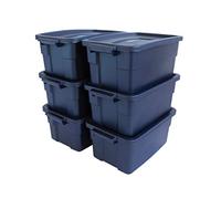 RUBBERMAID Lot de 4 Sacs de Rangement, Résine, Dark Indigo Metallic, 3 Gallon