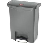 Poubelle d'extérieur et bac à déchets Newell Rubbermaid Rubbermaid Poubelle à pédale Slim Jim 30 L Gris