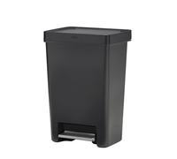 Rubbermaid Premier Series II Poubelle à pédale pour la maison et la cuisine, avec verrouillage du couvercle et fermeture lente, 40 litres, anthracite
