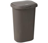Rubbermaid Spring Top Poubelle de cuisine et de salle de bain avec couvercle, poubelle en plastique gris, 49,2 litres