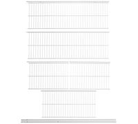 Rubbermaid Système d'étagère d'organisation complet pour placard, montage mural direct, réglable de 0,9 à 1,5 m, kit de matériel de montage inclus, blanc, système d'étagères métalliques pour