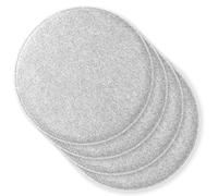 Rubberneck Lot de 4 Coussins de Siège en Feutre, Ronds, avec Picots Antidérapants, Extra Épais, Gris Clair