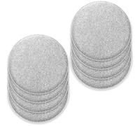 Rubberneck Lot de 8 Coussins de Siège en Feutre, Ronds, avec Picots Antidérapants, Extra Épais, Gris Clair