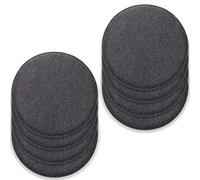 Rubberneck Lot de 8 Coussins de Siège en Feutre, Ronds, avec Picots Antidérapants, Extra Épais, Gris Foncé