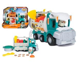 Rubble and Crew, Growlin' Grub Food Truck Playset, Figurine d'action, Accessoires de Cuisine et Sable cinétique Build-It Play Sand, Jouets pour Enfants pour garçons et Filles de 3 Ans et Plus