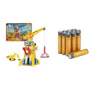 Rubble & Crew Grue Chantier, avec Sable Kinetic, 3+ Ans, & Piles AAA Alcalines Amazon Basics 12 pcs, 10 Ans