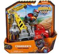 Rubble & Crew Ruben & Compagnie - Véhicule Figurine Charlie - Voiture Figurine Pat Patrouille À Collectionner - Dessin Animé Aventures Constructions - Pat Patrouille Jouet - Voiture Enfant - Jouet Enf