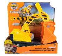 Ruben & Compagnie - Bulldozer Multifonction - Voiture Figurine Pat Patrouille À Collectionner - Dessin Animé Aventures Constructions - Pat Patrouille Jouet - Voiture Enfant - Jouet Enfant 3 Ans Et +