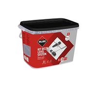 RUBI 3956 | Kit Delta Level System 1 mm (3-12 mm) | L'ensemble comprend: 1 pince, 100 brides et 100 cales de nivellement réutilisables | Système de pose en céramique grand format