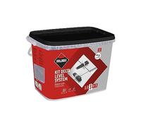 RUBI 3957 | Kit Delta Level System 2 mm (3-12 mm) | L'ensemble comprend: 1 pince, 100 brides et 100 cales de nivellement réutilisables | Système de pose en céramique grand format