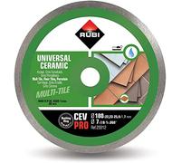 RUBI | Disque Diamant Jante Continue CEV PRO | Coupe Générale de Carreaux de Céramique | Alésage 25,4 mm | Diámetre Extérieur 250 mm | CEV-250 PRO