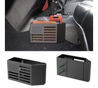 Rubicon Sahara Organiseur de console centrale de changement de vitesse en métal pour accessoires Jeep Wrangler et Jeep Gladiator JL JLU 2025, 2024, 2023, 2022-2018, 4 x plateau de rangement, logo