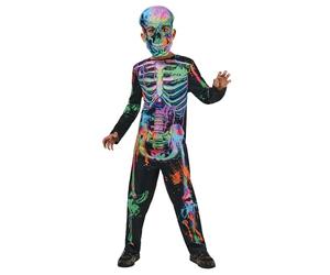 RUBIE'S 1001437S000 Bonesky Graffiti Skeleton Costume pour enfant, garçon, multicolore, 7-8 ans