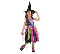 Rubies 1001676XXS000 Bright-Night Witch Costume pour enfant, fille, multicolore, 3-4 ans