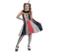 Rubies 1001699M000 Robe de clown monochrome adulte fantaisie femme, multicolore, 42-44