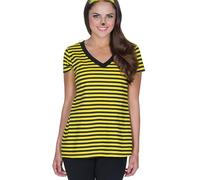 Rubie's 13322-34/36 V T-Shirt pour Femme Motif Abeille Noir/Jaune rayé