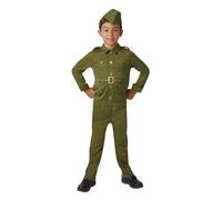 Rubie's 620786S Déguisement de soldat de la Seconde Guerre mondiale pour enfant, Multicolore, Taille S, 3-4 ans - Version Anglaise