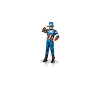 Rubie's 640833M Official Marvel Avengers Captain America Deluxe Child Costume, garçon, moyen 5-6 ans, taille 116 cm