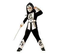 Rubies 641142-L Déguisement de ninja dragon pour enfant Taille L 8-10 ans Argenté