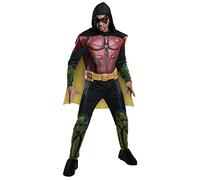 Rubies 884822 DC Comics Batman : Arkham City Deluxe Muscle Chest Robin Costume pour adulte, Multicolore, L