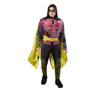 Rubies 884822 DC Comics Batman : Arkham City Deluxe Muscle Chest Robin Costume pour adulte, Multicolore, L