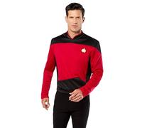Rubies 888979L Déguisement de Captain Picard Deluxe Star Trek pour adulte, rouge, L