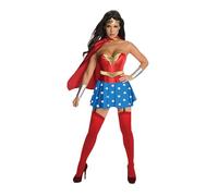Rubies 889897L Déguisement de Wonder Woman pour Adulte Motif DC Comics Multicolore 14-16