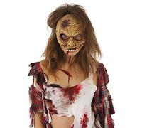 RUBIE'S Accessoire pour Déguisement Adulte HALLOWEEN Officiel - Demi Masque Zombie en Latex - Taille Unique - Pour Costume Halloween, Femmes et Hommes, Beige