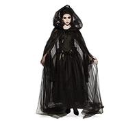 Rubies Adult Full-Length Sheer Cape with Oversized Hood, Black, One Size