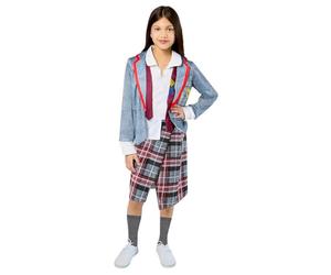 Rubies Astrid Uniforme classique pour fille, chemise, jupe, pull et cravate, Licence officielle Beetlejuice, horreur pour enfant, Tim Burton pour Halloween, carnaval, cosplay et fêtes