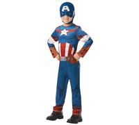 Déguisement Captain America - Avengers - Garçon - Bleu - Polyester 5-6 ans