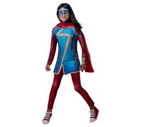 RUBIE'S Avengers Officiel - Déguisement Classique Miss Marvel Enfant Fille - Taille 5-6 ans - Costume Tunique Rouge et Bleu, Pantalon Rouge et Masque - Pour Halloween, Carnaval - Idée Cadeau Noël