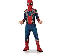 RUBIE'S AVENGERS officiel -Déguisement classique pour enfants IRON SPIDER Costume SpiderMan complet taille 7-8 ans avec combinaison couvre-bottes et cagoule issu du film Avengers Infinity War