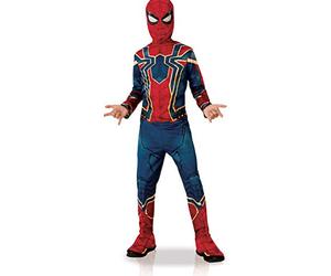 RUBIE'S AVENGERS officiel -Déguisement classique pour enfants IRON SPIDER Costume SpiderMan complet taille 5-6 ans avec combinaison couvre-bottes et cagoule issu du film Avengers Infinity War