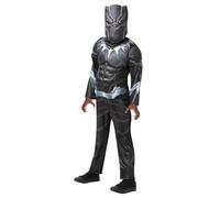 RUBIE'S Avengers Officiel - Déguisement Enfant Luxe Black Panther - Taille 9-10 Ans - Costume Super Héros Marvel avec Combinaison et Masque - Pour Halloween, Carnaval - Idée Cadeau de Noël