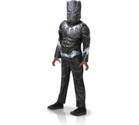 Rubies - Avengers Officiel - Déguisement luxe Black Panther sur cintre (Enfant) - Taille 5-6 ans Carnaval