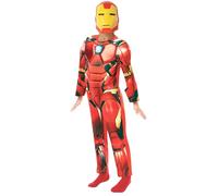 RUBIE'S Avengers Officiel - Déguisement Luxe Iron Man Série Animée sur cintre (Enfant) - Taille 5-6 ans Carnaval