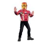 Rubies - AVENGERS officiel - Déguisement pour Enfant Super Héros Marvel au Choix : Hulk, Black Panter, SpiderMan - un Top Classique Imprimé + son Masque en Plastique - Taille Unique 5-8 ans