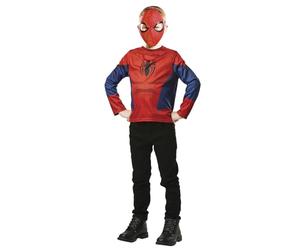 Rubies - AVENGERS officiel - Déguisement pour Enfant Super Héros Marvel au Choix : Hulk, Black Panter, SpiderMan - un Top Classique Imprimé + son Masque en Plastique - Taille Unique 5-8 ans