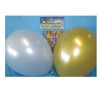 Rubie's - Ballons de baudruche - Or/Argent : Sac de 10 ballons or G